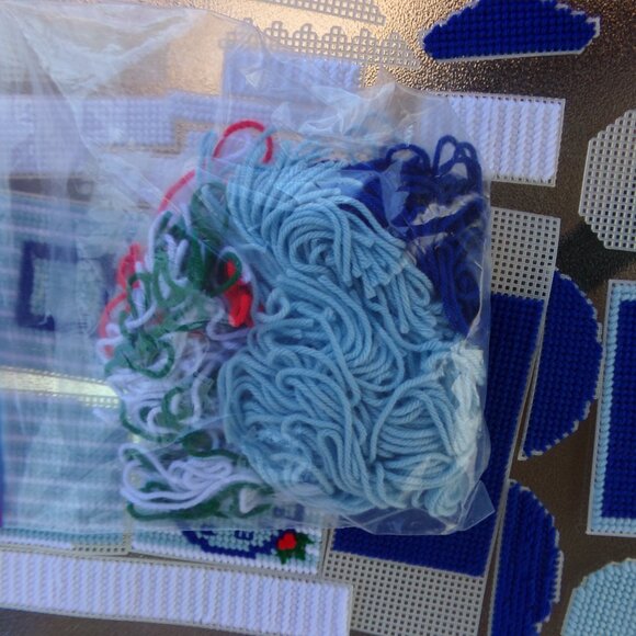 Mary Maxim Plastic Canvas Craft Project Choo Choo Train Kit Started - Picture 3 of 14